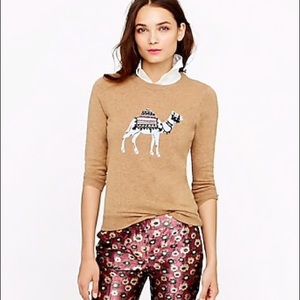 J. Crew Camel Graphic Sweater in Tan